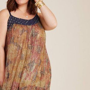 Anthropologie Nadine Shimmer Midi Dress by Raga 1X